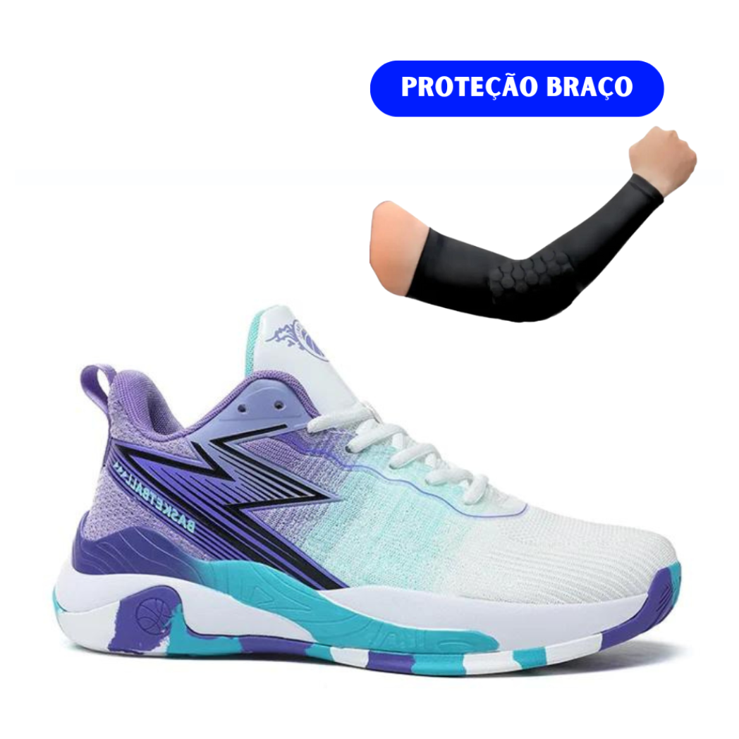 Kit Arm :  Tênis Vôlei PassFor Original+ Manguito (Proteção de Braço)