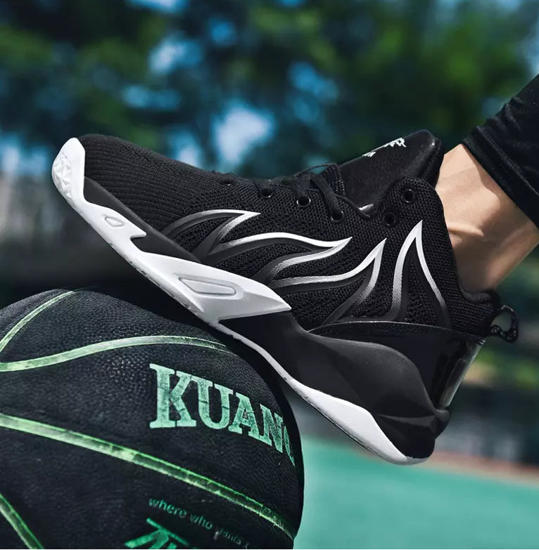 Tênis de Basquete SlamGuardian Original | Proteja sua Vitória no Basquete-Preto/Branco