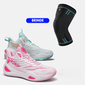 KIT Tênis de Vôlei DunkX + Joelheira Grátis - Rosa/Verde