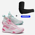KIT Tênis de Vôlei e Basquete DunkX + Manguito - Rosa/Verde