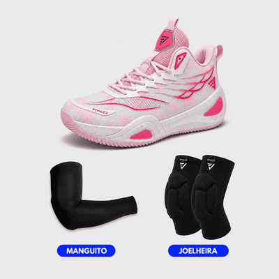 KIT Tênis de Vôlei e Basquete DunkX - Manguito + Joelheira | Respirável