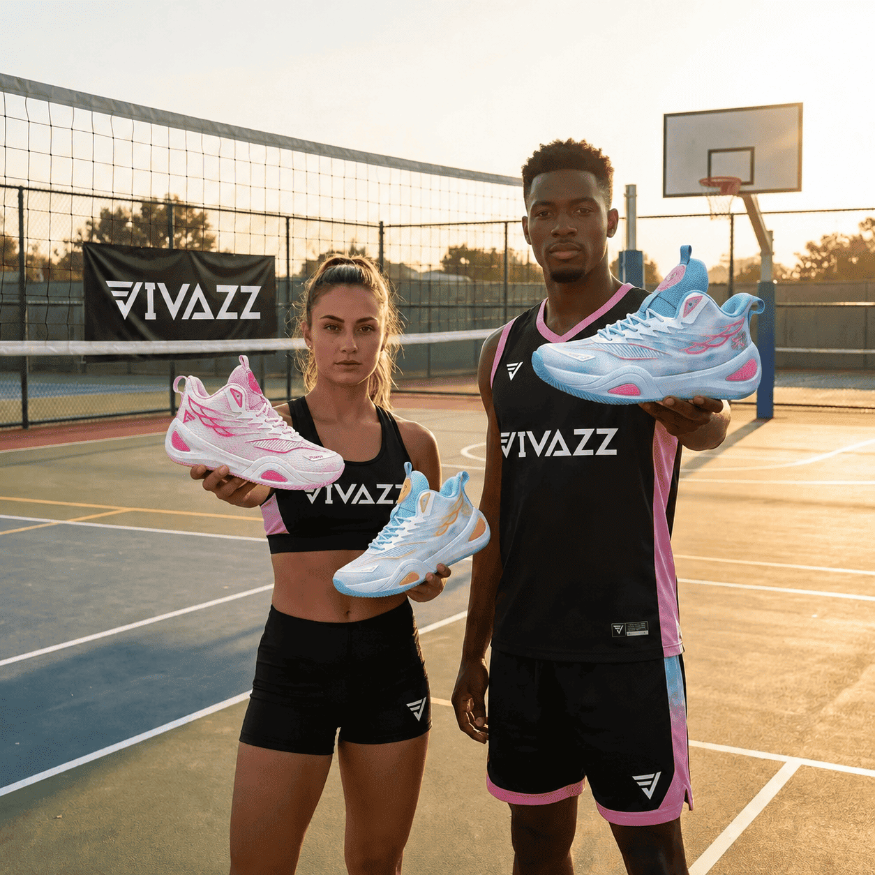 Tênis de Vôlei e Basquete DunkX Vivazz - Antiderrapante