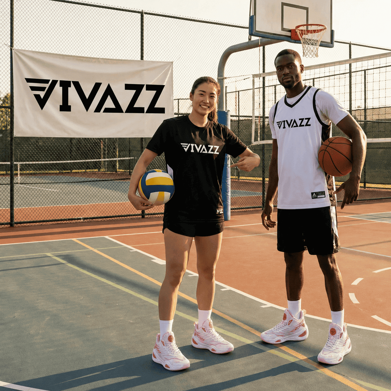 Tênis de Vôlei e Basquete DunkX Vivazz - Antiderrapante