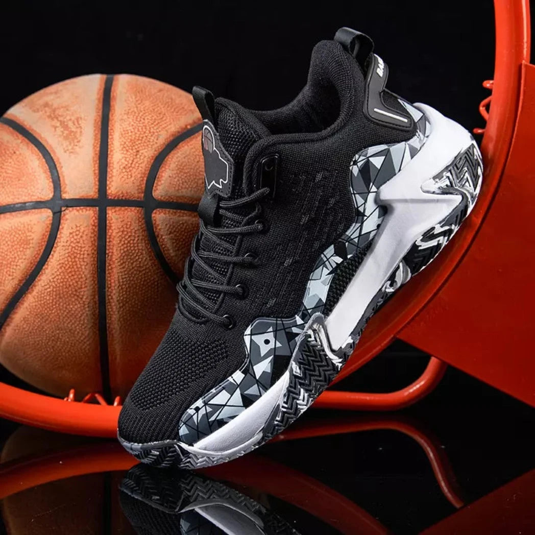 Tênis De Vôlei DynaDunk Original | Respirável e Antiderrapante-Preto/Branco