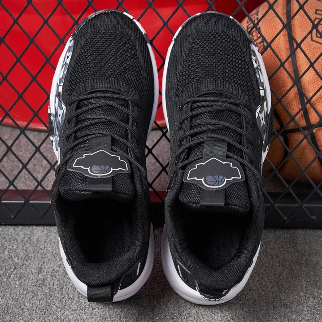 Tênis De Vôlei DynaDunk Original | Respirável e Antiderrapante-Preto/Branco