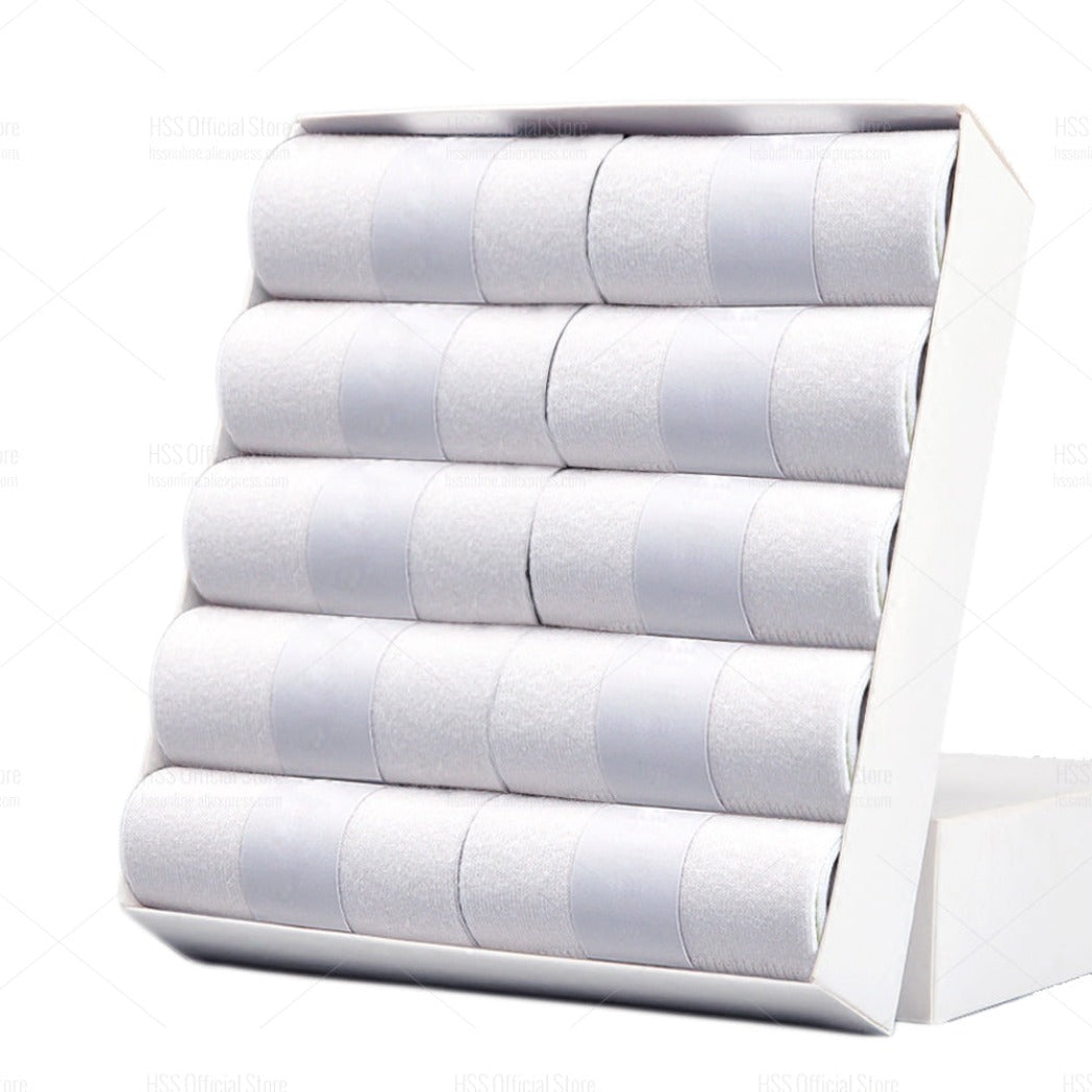 10 Pares de Meia de Algodão Premium | Respirável e Macia — 10 Brancas #Cor_10 Brancas